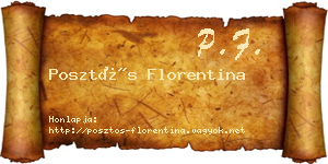 Posztós Florentina névjegykártya